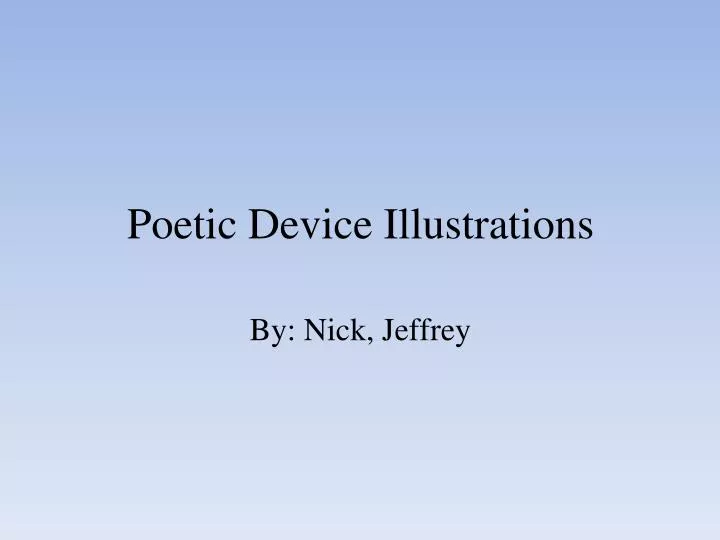poetic device illustrations