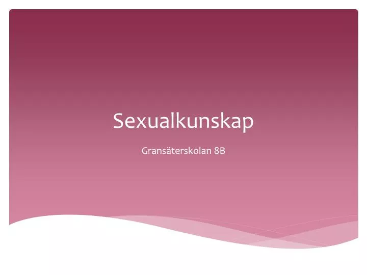 sexualkunskap