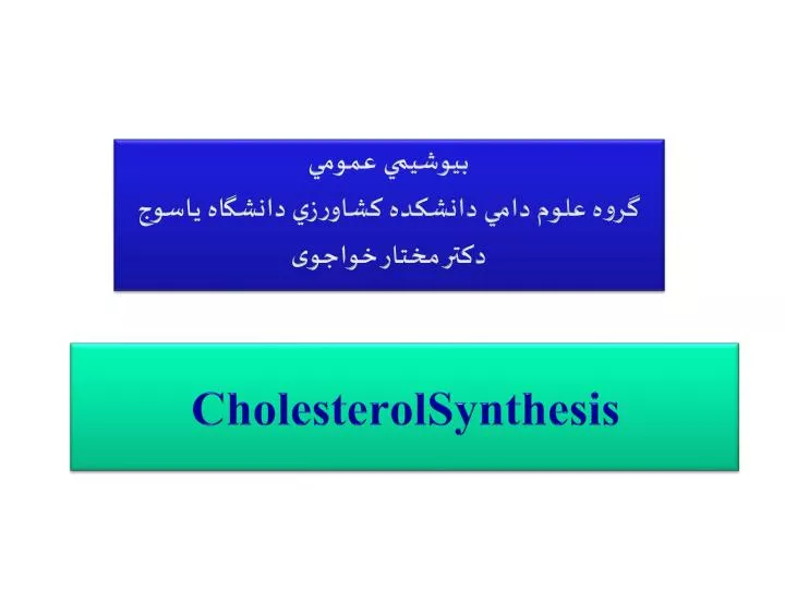 cholesterolsynthesis