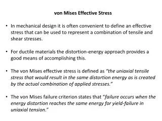 von Mises Effective Stress