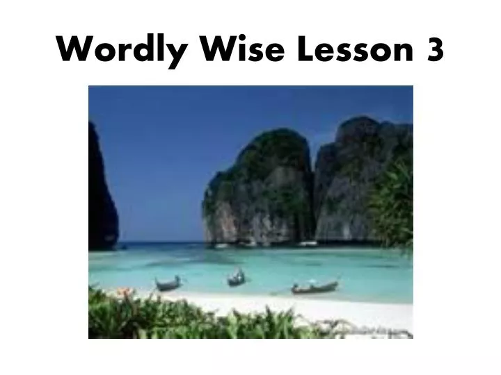 wordly wise lesson 3