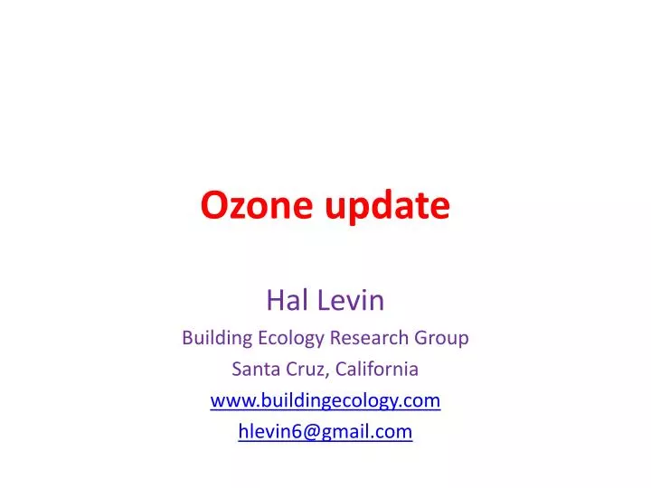 ozone update