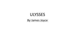 ULYSSES By James Joyce