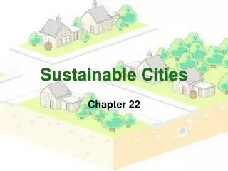 Sustainable Cities