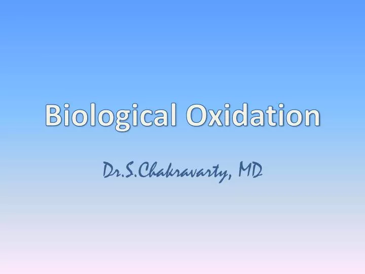 biological oxidation