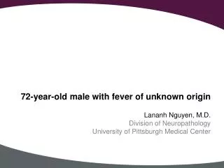 72-year-old male with fever of unknown origin