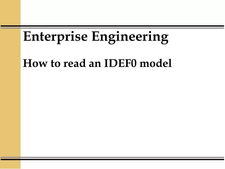 enterprise engineering how to read an idef0 model