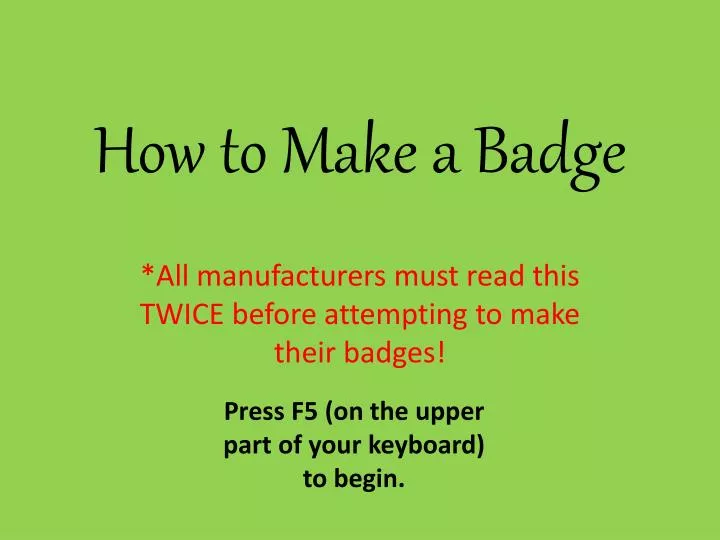 how to make a badge