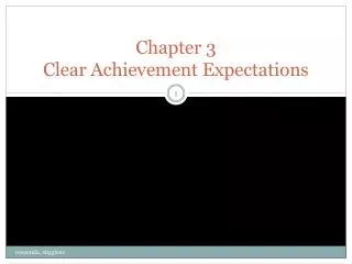 Chapter 3 Clear Achievement Expectations
