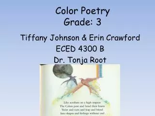 Color Poetry Grade: 3