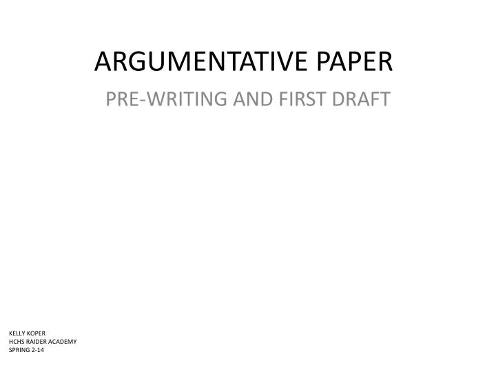 argumentative paper