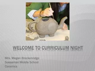 Welcome to Curriculum night