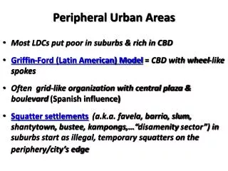 peripheral urban areas
