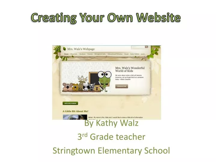 creating your own website