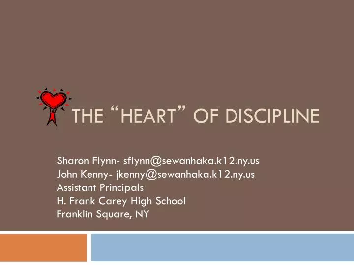 the heart of discipline