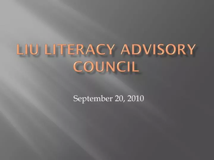 liu literacy advisory council