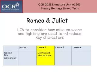 Romeo &amp; Juliet