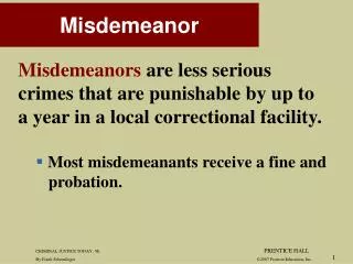 Misdemeanor