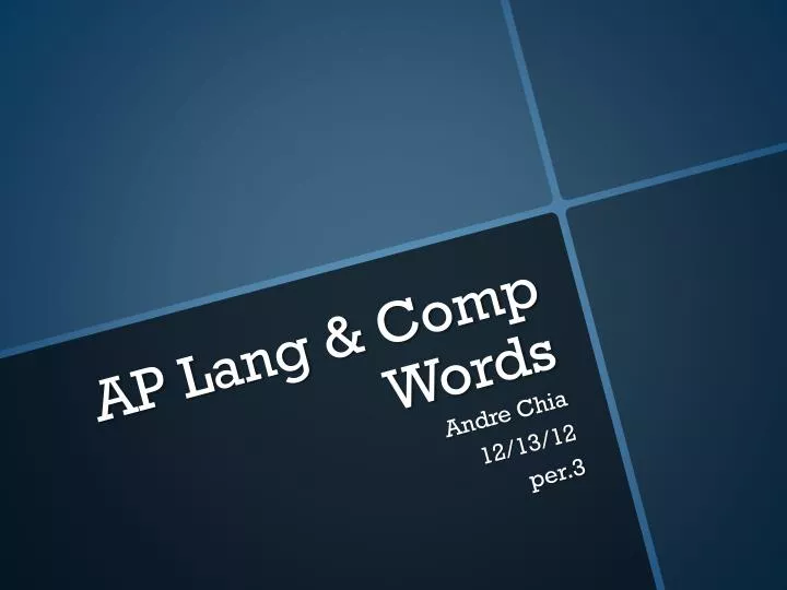 ap lang comp words