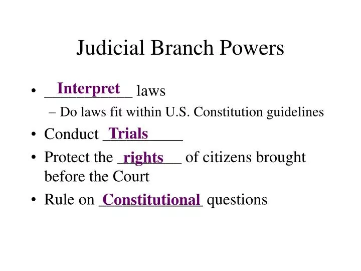 judicial branch powers