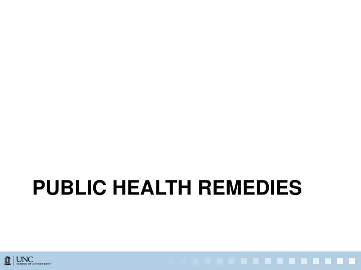 public health remedies