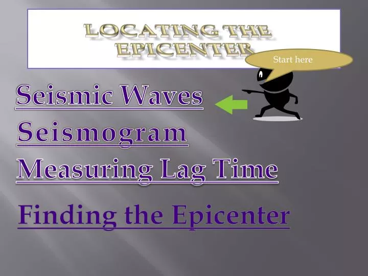 locating the epicenter