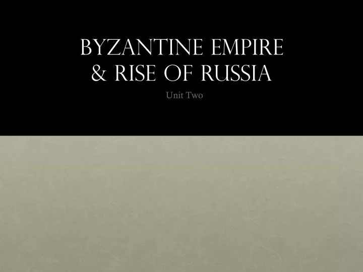 byzantine empire rise of russia