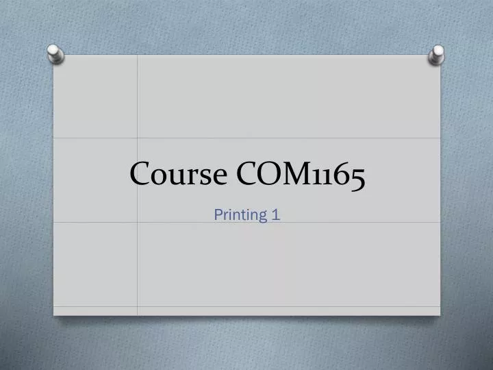 course com1165