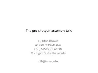 The pro-shotgun-assembly talk.