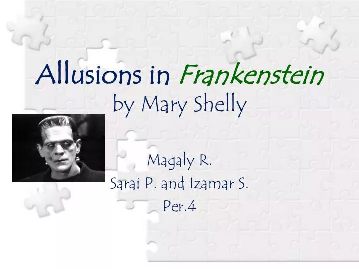 allusions in frankenstein by mary shelly