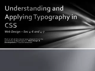 Understanding and Applying Typography in CSS