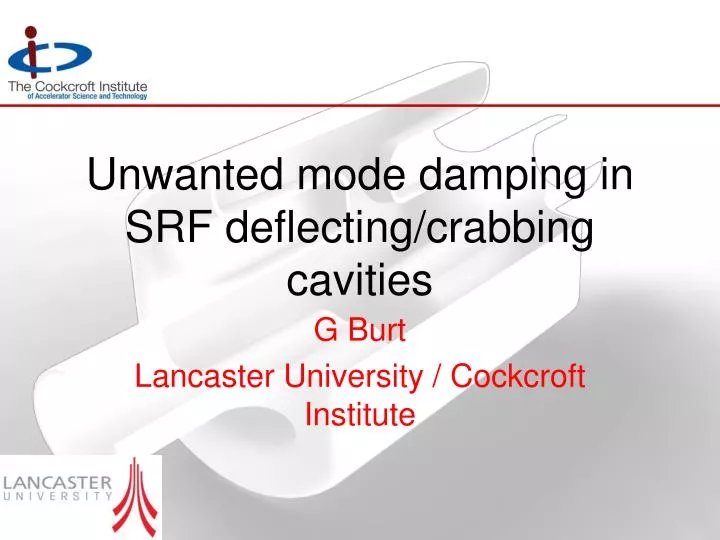 unwanted mode damping in srf deflecting crabbing cavities
