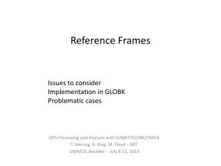 Reference Frames