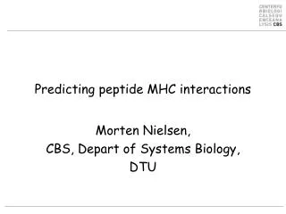 Predicting peptide MHC interactions