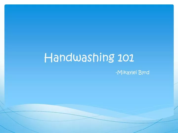 handwashing 101