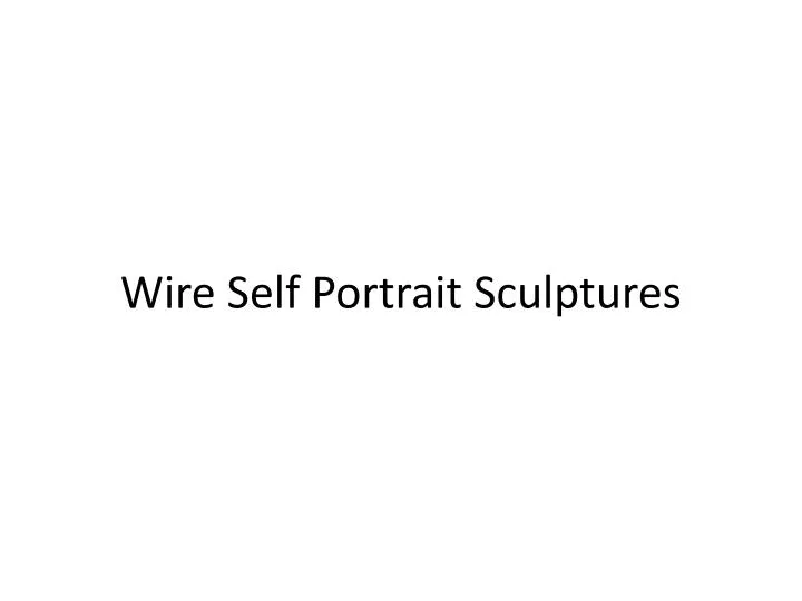 wire self portrait sculptures
