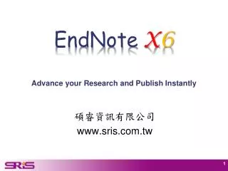 endnote x 6 advance your research and publish instantly