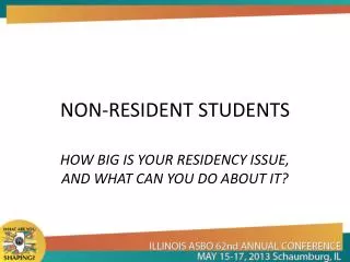 NON-RESIDENT STUDENTS