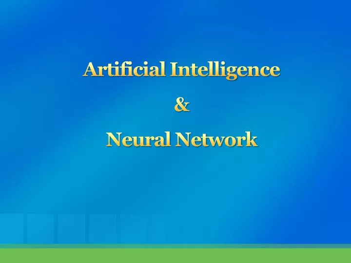 artificial intelligence neural network