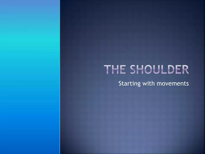 the shoulder