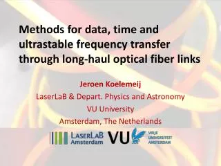 Methods for data, time and ultrastable frequency transfer through long-haul optical fiber links