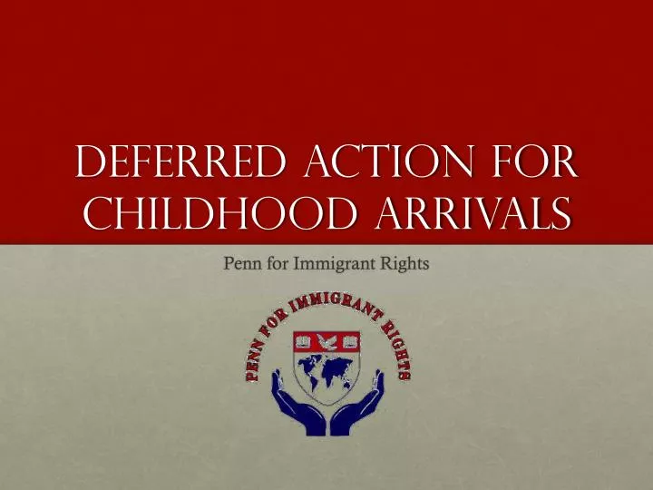 deferred action for childhood arrivals