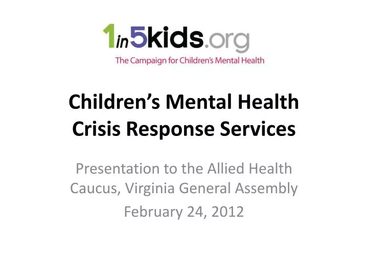 children s mental health crisis response services