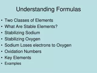 Understanding Formulas