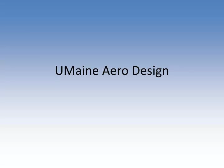 umaine aero design