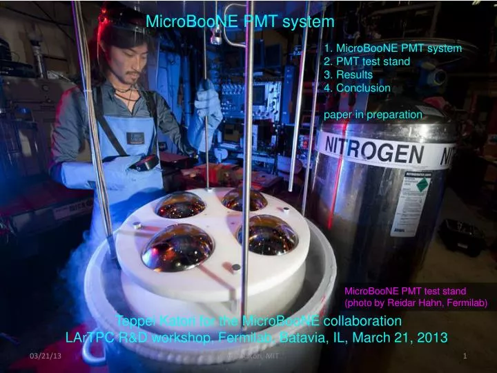 microboone pmt system