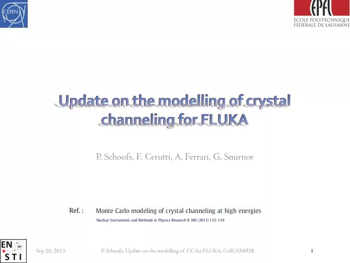 update on the modelling of crystal channeling for fluka