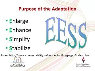 Purpose of the Adaptation
