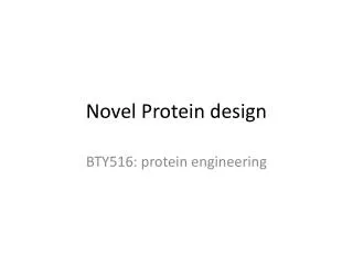 Novel Protein design