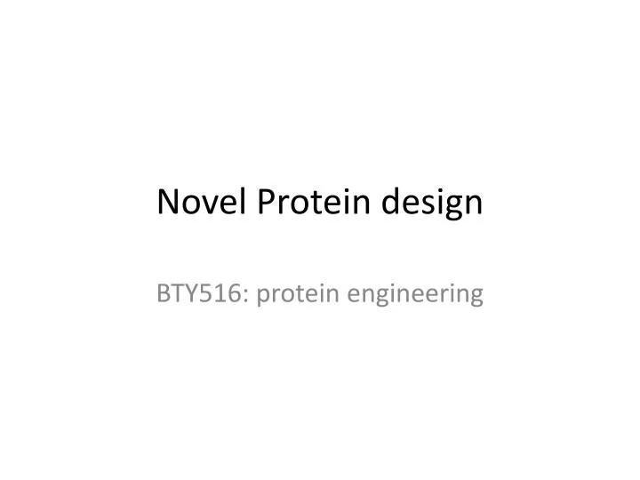 novel protein design